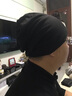 NZTK帽子男士秋冬户外加绒保暖套头帽韩版针织帽两用纯色宽松包头帽子 黑色（加绒） 实拍图