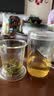 76茶业水杯泡茶杯耐热高硼硅玻璃杯办公室茶水分离杯带盖绿茶杯 520ml（含内胆） 520ml 1只 实拍图