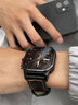 欧利时（OLEVS）瑞士认证品牌手表男石英表夜光防水潮流时尚男士手表方形腕表 OLEVS-9950-黑皮全黑 实拍图