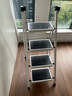奥伦福特 家用梯子伸缩工程梯折叠多功能升降人字梯伸缩室内加厚两用梯 经典加厚-四步白色 实拍图