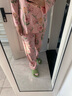 芬腾 睡衣女纯棉新款印花时尚V领蕾丝透气女士家居服套装女 豆沙 XL 实拍图