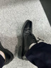 强人正装鞋男际华3515品质头层牛皮商务皮凉鞋 15三接头凉皮鞋 黑 43 实拍图
