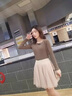 欧贝汐网纱半身裙女高腰a字百褶裙春秋春夏新款小个子蓬蓬短裙蛋糕纱裙 黑色 M 实拍图