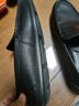 奥康品牌男鞋新品英伦豆豆鞋男真皮软底懒人一脚蹬休闲皮鞋透气 黑色单鞋 42 实拍图