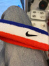 耐克（NIKE） 头带运动发带护额头巾网球男女护头箍吸汗带篮球头带束发带透气 红蓝白AC2285-620 实拍图