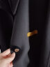 伊芙丽（eifini）【轻奢羊绒】伊芙丽学院风单排扣双面呢大衣女2023秋装设计感外套 灰绿 155/80A/S  105-115斤 晒单实拍图
