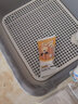 华元宠具（hoopet）狗厕所小型犬防踩屎泰迪狗尿盆狗屎盆不湿脚带围栏狗砂盆狗狗厕所  绅士灰大号(30斤内) 实拍图
