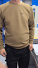 吉普卫衣男高品质春秋款潮流卫衣时尚百搭男装简约三条杠圆领男士卫衣 卡其色（正码直穿) XL（建议130-145斤） 实拍图