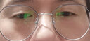 蔡司（ZEISS）镜片近视眼镜框男配纯钛变色眼镜防蓝光辐射眼镜架护眼镜散光女 黑银-经典款 配1.56防蓝光镜片(0-400度) 实拍图