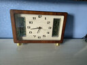 汉时（Hense）创意复古台钟万年历桌面时钟客厅座钟电视柜坐钟摆件家用钟表HD76 胡桃木+电波机芯(23*34)cm 实拍图