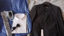 【11件套】罗蒙品牌西服套装男士高档订制商务修身西装男工作职业正装小西服男伴郎服装新郎结婚礼服外套 双扣黑色西服+衬衫+裤子 XL码(加8件礼品) 实拍图