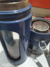 富光泡茶杯大容量玻璃杯透明茶水分离杯子办公水杯 深蓝色 340ML 实拍图
