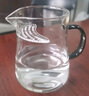 高茗 公道杯耐热玻璃透明一体月牙过滤茶水分离杯泡茶公杯分茶器茶具 月落+茶杯【6只】 实拍图