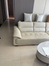 田园驿站奶油风实木沙发客厅科技布艺沙发大小户型简约现代懒人单人沙发 普通桉木-高密海绵座包 【头层牛皮】双+单+贵 3.6m 实拍图
