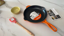 酷彩（Le Creuset）法国进口珐琅锅铸铁20/23/26cm圆形浅煎锅平底煎烤锅多功能平底锅 【1-3口之家】桔色 23cm 实拍图