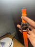 积优（JEAYOU）轻便运动表带橡胶表带适用浪琴康卡斯万国欧米茄海马300沛纳海宝珀百年灵帝舵豪利时万宝龙手表带 橙色 20mm 针扣 实拍图