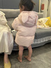 巴拉巴拉童装儿童羽绒服男童女童冬连帽外套加厚宝宝三防萌趣造型 粉红A61314 白鸭绒 100cm 实拍图