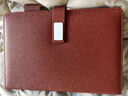 法拉蒙 a5硬壳皮面笔记本本子带笔插位学生考研日记本商务办公会议记录记事本可定制 棕色【搭扣款】 实拍图