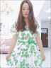她芙（tafu）品牌女装碎花连衣裙女2024年夏季新款雪纺气质收腰显瘦长款大摆裙 绿色 M 晒单实拍图