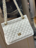 HR赫莲娜女包轻奢高级感大容量女包菱格链条包托特包经典单肩斜挎包 白色 实拍图
