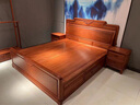 广典（GOCLASSIC） 广典红木家具缅甸花梨（学名：大果紫檀）实木床新中式大床双人床婚床新古典床卧室家具主卧床 1.8*2米花好月圆大床3件套 实拍图