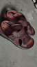 蜘蛛王 SPIDER KING 男士夏季凉鞋轻质驾车沙滩鞋镂空透气一脚蹬两用拖鞋时尚男鞋 D222QS48709 棕色 42 实拍图