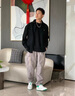 肯奈迪外套春秋男休闲衬衫工装衬衣日系长袖衣服男士外套港仔文艺 黑色-工装长袖衬衫 L 【仔细看尺码表】 实拍图