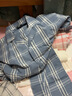 三枪（THREEGUN）睡衣男梭织纯棉英伦格子印花短袖长裤开襟翻领男士家居服套装 实拍图