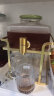 格娜斯（CRISTALGLASS）凉水壶玻璃冷水壶带龙头耐高温套装大容量家用高颜值水果茶饮料桶 冰箱龙头壶2.8L+双层架+透明把杯 晒单实拍图