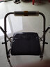 烨泰（YETAI）加粗加厚老年人助行器带轮带座助步器老人手推车不锈钢残疾学步车 黑色皮革坐面前后双轮款 加粗加厚不锈钢管 实拍图