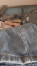 MMOPTOP美式高街水洗牛仔裤男士春夏季宽松直筒休闲裤GK23044蓝色XL 晒单实拍图