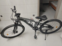 兰令软尾山地自行车成年人变速碟刹越野骑行男女学生双减震单车 魅影灰【前后培林花鼓+软尾双减震+内走线】 26英寸(160-178cm身高) 24速 实拍图