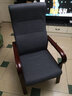 众琛 办公椅麻将椅子家用四脚实木质布艺高靠背椅带扶手电脑椅会议椅 灰色细麻布 实拍图