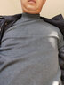 啄木鸟【两件装】毛衣男秋冬季半高领加厚保暖打底衫修身针织衫毛线衣男 深灰色+黑色（加绒款） L 实拍图