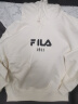 FILA 斐乐官方情侣款连帽卫衣秋季新款纯棉宽松针织长袖上衣加绒 蒸汽白-IV S 实拍图