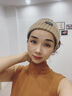 槿城杨超越同款宽边发带秋冬运动针织毛线月子束发带女保暖头巾发箍 字母发带卡其 实拍图