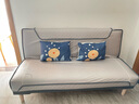 品上凯迪斯 现代简约多功能沙发床两用可折叠沙发床客厅沙发小户型懒人沙发 科技布炫彩【蓝-灰】 【炫彩乳胶款】1.5米长2扶手2腰枕 实拍图
