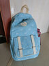 L&M 中学生书包女初中生高中生大学双肩包韩版小学生3-5年级背包减负 浅蓝色【加手机臂包+笔袋+手表】 实拍图