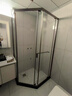 九牧（JOMOO）【定制】极窄小户型钻石移门整体淋浴房一体式淋浴隔断玻璃门E13 枪灰光玻900*1100*2000 实拍图