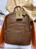 ANDSEEYOU双肩包女2025新款潮流韩版书包时尚百搭休闲简约软皮牛皮真皮背包 焦糖色 实拍图