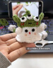 USERJOY小幽灵铃兰花挂件小鬼手工编织毛线钩针DIY挂件钥匙扣车挂万圣节 【材料包】南瓜幽灵铃兰花 实拍图