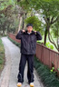 主意范立领飞行夹克外套男女春秋季潮牌cleanfit廓形短款高街棒球服外套 JK8008黑色 XL 125-145斤 实拍图