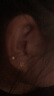 六福珠宝足金栀子花黄金耳钉耳饰 计价 GMGTBE0007 约0.97克-配硅胶耳堵 实拍图