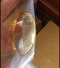 明牌珠宝七夕礼物 足金亮点光面钻纹黄金手镯女款金镯子AFI0062工费300 黄金手镯 6.0直径 约13.01克 实拍图
