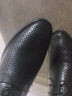 波图蕾斯皮凉鞋男士系带商务休闲皮鞋镂空透气正装鞋 6858 黑色(凉鞋) 41 实拍图