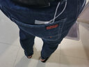 东方骆驼（EASTERN CAMEL）牛仔裤男秋冬季裤子男士休闲装潮牌宽松直筒长裤新款九分 2218蓝灰 32 实拍图