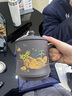 云禅尚陶 紫砂杯 宜兴纯手工紫砂杯男士原矿功夫茶具泡茶杯紫砂茶杯450ml 岁寒三友【彩绘图】非定制 实拍图