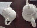 益馨荣 饭店餐厅酒店陶瓷茶壶大容量白色泡茶茶具水壶大号壶 大号金钟壶 1200ml【带壶绳】 实拍图