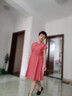 哚芊姿连衣裙2020新款女装夏季中长款v领收腰显瘦气质夏天裙子 连衣裙：砖红色 337款 L100-115斤 实拍图