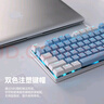 达尔优EK815机械合金版108键多键位机械键盘电竞游戏CF吃鸡LOL双色白蓝键帽全键无冲 108键红轴（蓝拼白键帽）29种灯光模式 实拍图